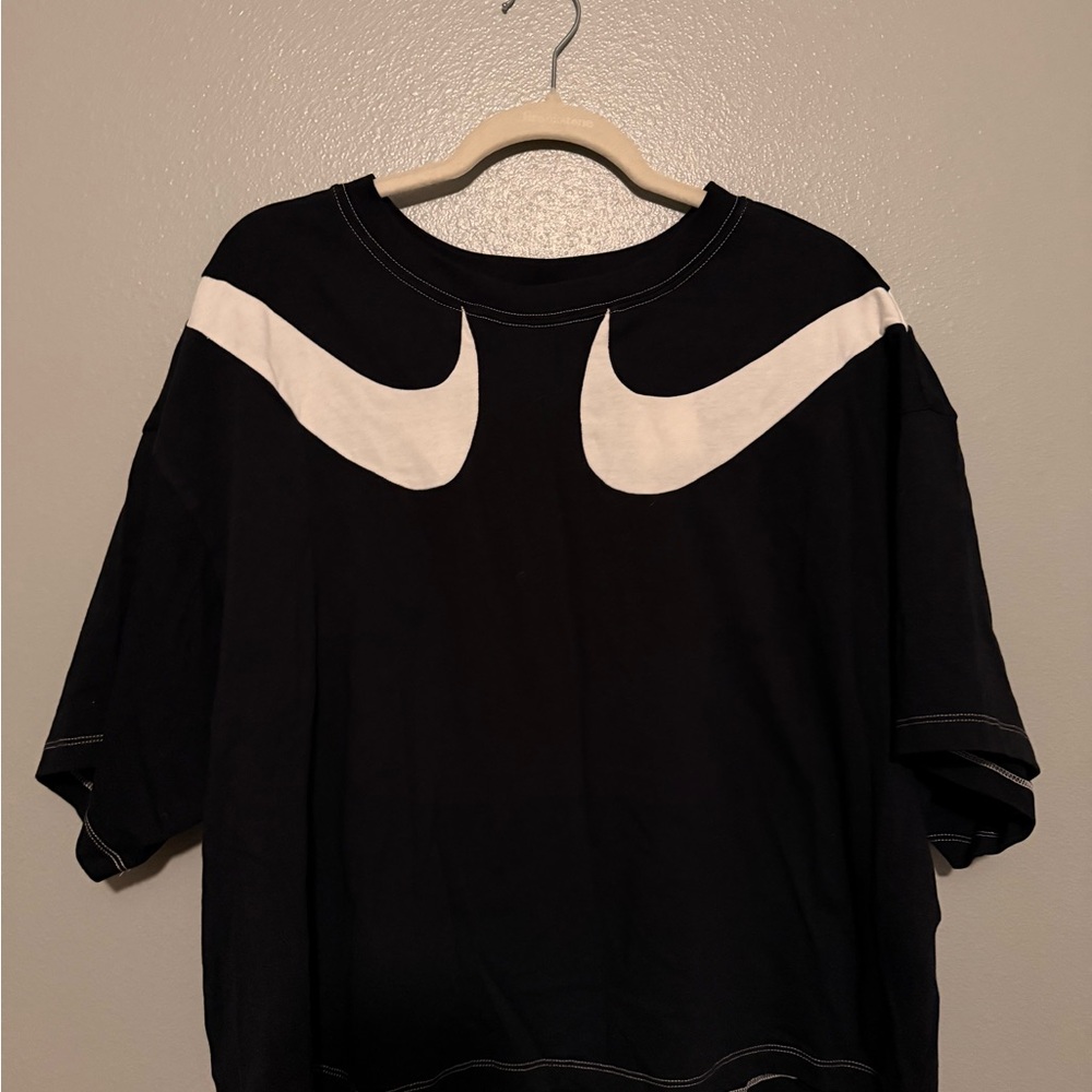 Nike Women's Black Tee with White Accents